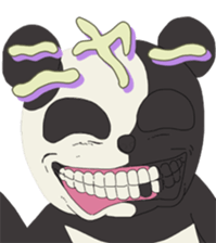 The sticker of a panda and a cow. sticker #1465387