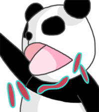 The sticker of a panda and a cow. sticker #1465395