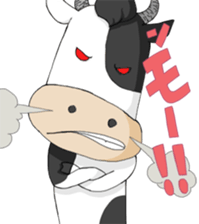 The sticker of a panda and a cow. sticker #1465397