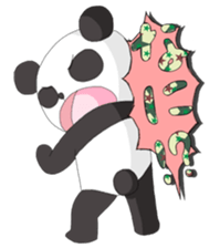 The sticker of a panda and a cow. sticker #1465402