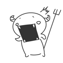 Small White Devil sticker #1465439