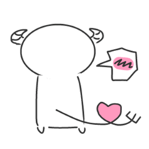 Small White Devil sticker #1465443