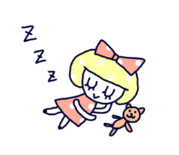 Polka dot ribbon sticker #1465831