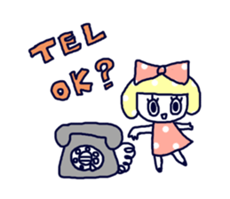 Polka dot ribbon sticker #1465838