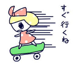 Polka dot ribbon sticker #1465839