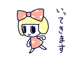 Polka dot ribbon sticker #1465840