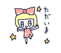 Polka dot ribbon sticker #1465841