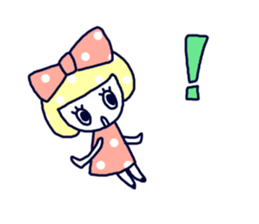 Polka dot ribbon sticker #1465845