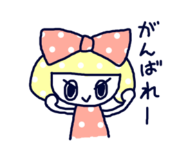 Polka dot ribbon sticker #1465847