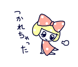 Polka dot ribbon sticker #1465849