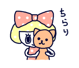 Polka dot ribbon sticker #1465851