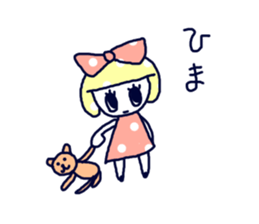 Polka dot ribbon sticker #1465852