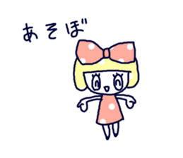 Polka dot ribbon sticker #1465856