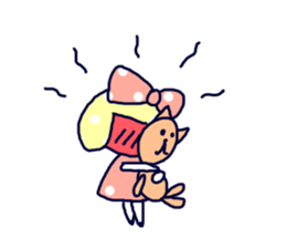 Polka dot ribbon sticker #1465858