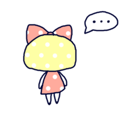 Polka dot ribbon sticker #1465859