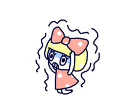 Polka dot ribbon sticker #1465863