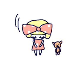 Polka dot ribbon sticker #1465864