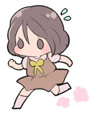 little cute girl Momo sticker #1465933