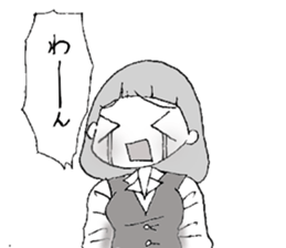 emotions of the girl sticker #1468421