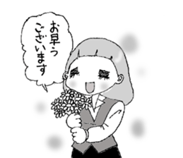 emotions of the girl sticker #1468425