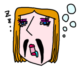 Girls with mustaches sticker #1469095