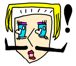 Girls with mustaches sticker #1469097