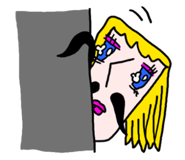Girls with mustaches sticker #1469101