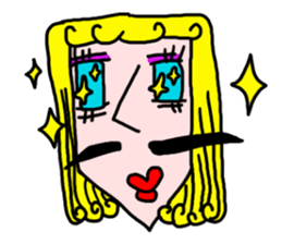 Girls with mustaches sticker #1469102