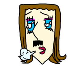 Girls with mustaches sticker #1469103