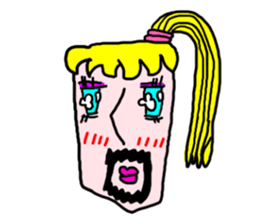 Girls with mustaches sticker #1469105