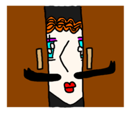 Girls with mustaches sticker #1469106