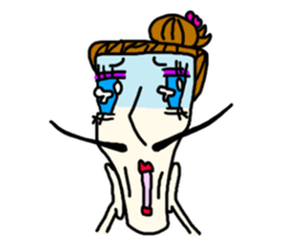 Girls with mustaches sticker #1469109