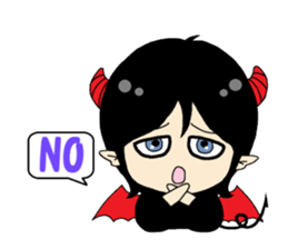 An angel and a devilkin sticker #1469594