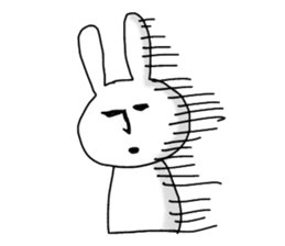 serious look rabit sticker #1469916