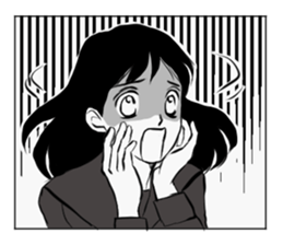 Such as girls' comics sticker #1471357