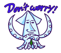 "IKAO & TAKOMI"Kawaii! Squid and Octopus sticker #1471931