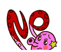 "IKAO & TAKOMI"Kawaii! Squid and Octopus sticker #1471934