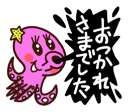 "IKAO & TAKOMI"Kawaii! Squid and Octopus sticker #1471940