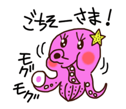 "IKAO & TAKOMI"Kawaii! Squid and Octopus sticker #1471942