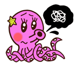 "IKAO & TAKOMI"Kawaii! Squid and Octopus sticker #1471946