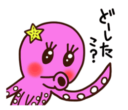 "IKAO & TAKOMI"Kawaii! Squid and Octopus sticker #1471960