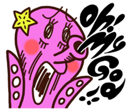 "IKAO & TAKOMI"Kawaii! Squid and Octopus sticker #1471962