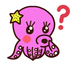 "IKAO & TAKOMI"Kawaii! Squid and Octopus sticker #1471964