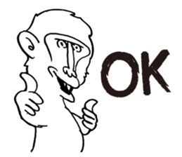 Monkey Hihi-chan sticker #1473449