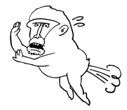 Monkey Hihi-chan sticker #1473454