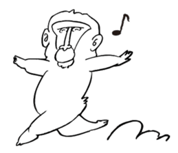 Monkey Hihi-chan sticker #1473460