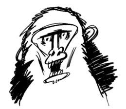 Monkey Hihi-chan sticker #1473472