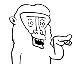 Monkey Hihi-chan sticker #1473481
