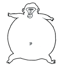 Monkey Hihi-chan sticker #1473486