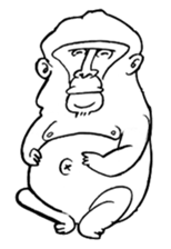 Monkey Hihi-chan sticker #1473487